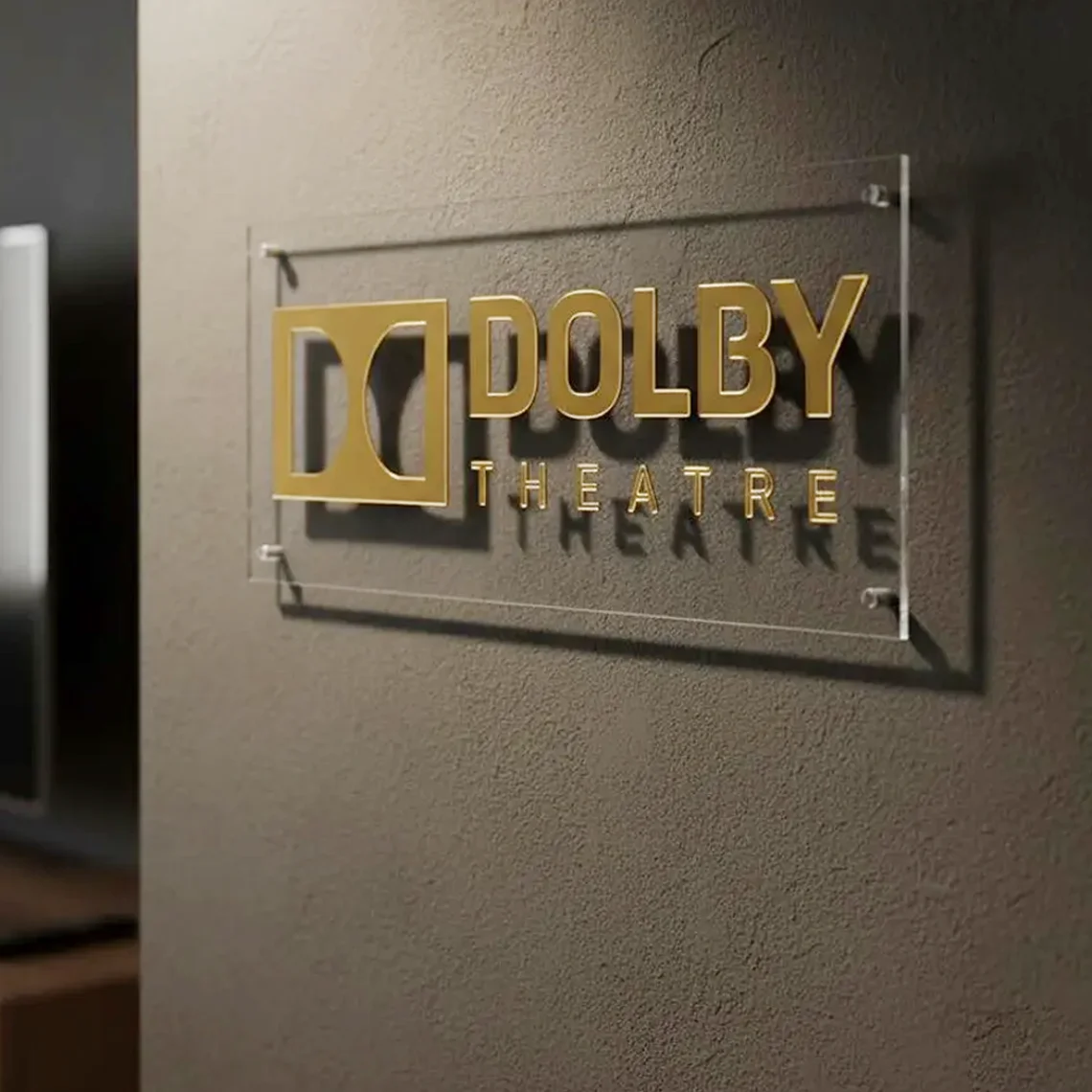 Home Cinema Logo - 3D Dolby Atmos Helder Acryl Bord
