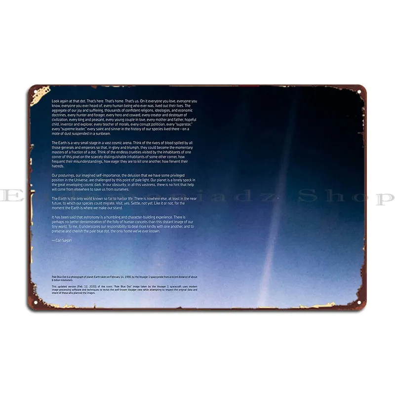 Home Cinema Quotes - Lichtblauwe stip en Carl Sagan Quote