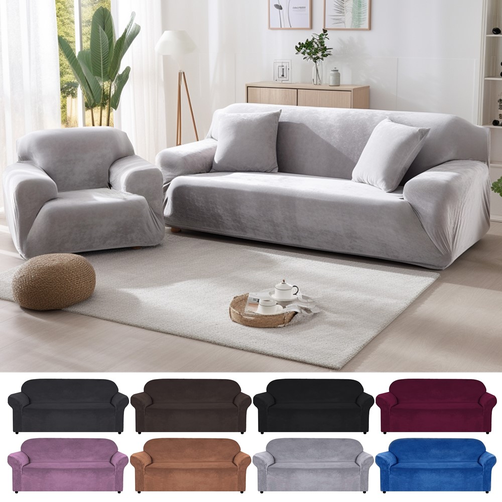 Recliner Sofa Cover - Stretch Fluwelen Bankhoezen voor 1/2/3/4 Bankhoezen