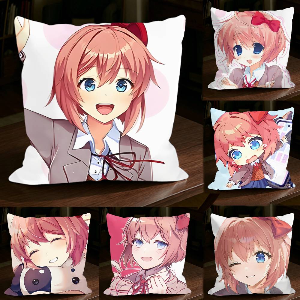 Recliner Sofa Cover - DDLC Game Sayori vierkante bankkussenhoes effen