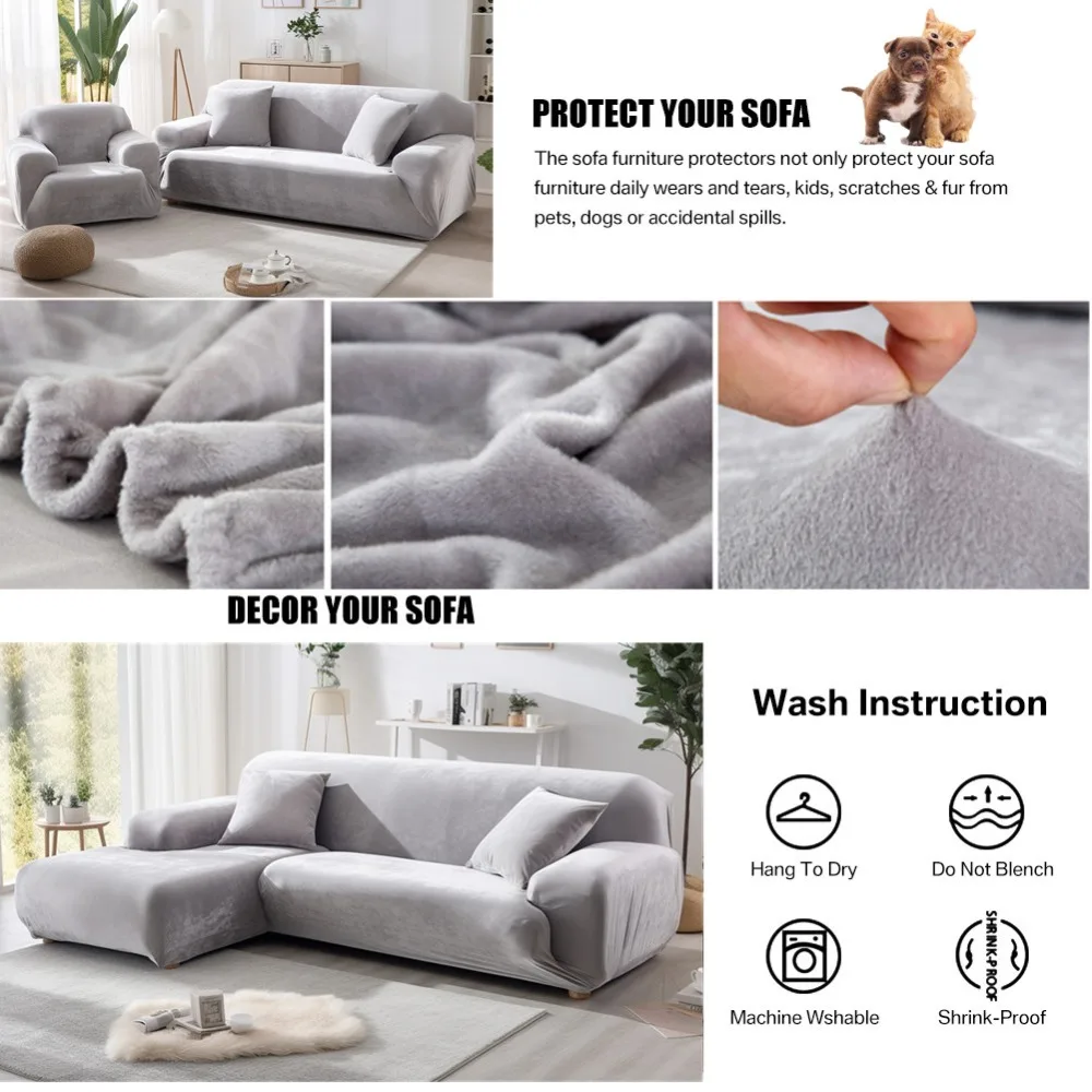 Stretch Fluwelen Bankhoezen vo - Recliner Sofa Cover recensie en prijs