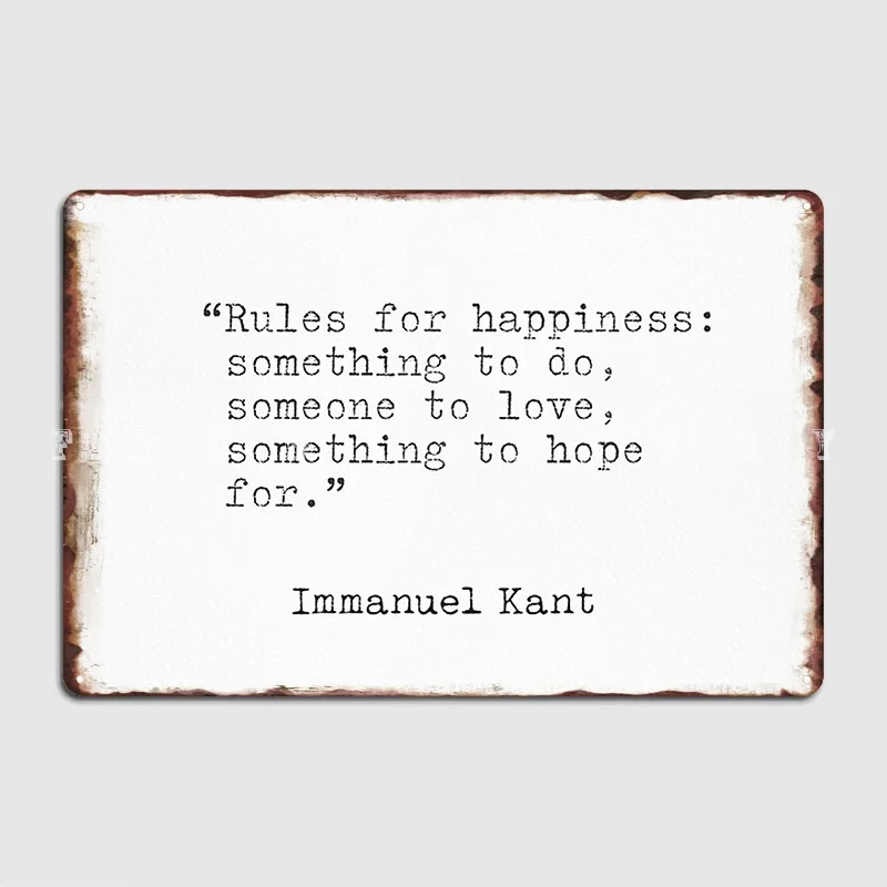Immanuel Kant Quotes Metal Sig - Home Cinema Quotes recensie en prijs