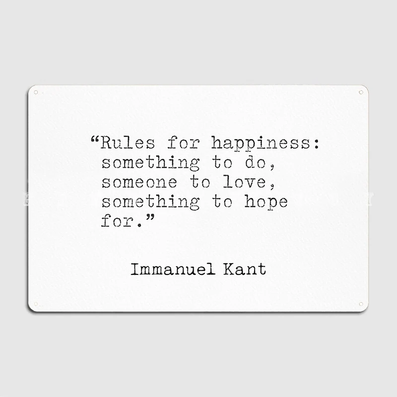 Immanuel Kant Quotes Metal Sig - Home Cinema Quotes recensie en prijs