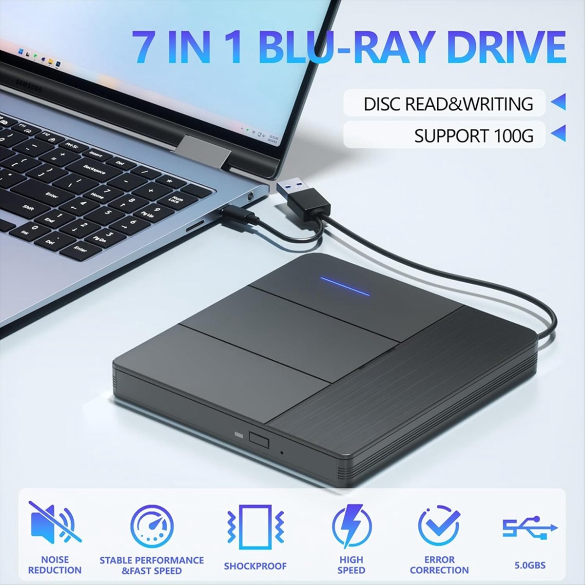 SCLS 7-in-1 externe Blu-Ray dr - Blu Ray Disc Player recensie en prijs